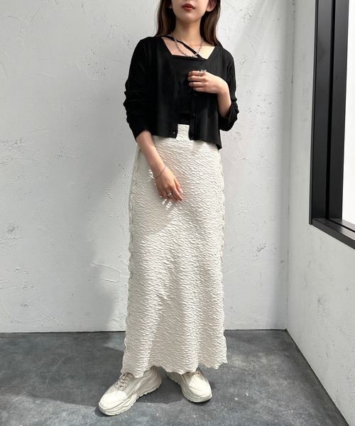 apres jour mignon(アプレジュールミニョン)の「ぽこぽこナロースカート【ZOZOTOWN限定アイテム】(スカート・レディース・ブラック/ブルー/アイボリー/ネイビー/ミント・SMALL/X-LARGE/MEDIUM)」の10枚目の写真