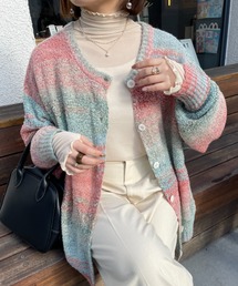 nemne store（ネンネストア）の「【23SS / 低身長用サイズあり】前後2wayグラデーションボーダーカーディガン（カーディガン/ボレロ）」