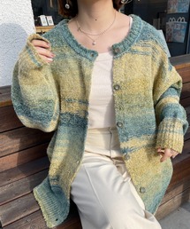 nemne store | 【23SS / 低身長用サイズあり】前後2wayグラデーションボーダーカーディガン(カーディガン/ボレロ)