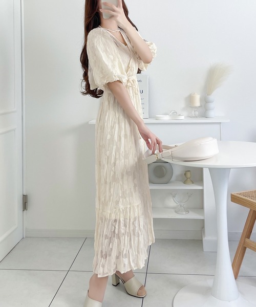 BELEAR MIMI ジャガードプリーツワンピース ジャガードプリーツワンピース