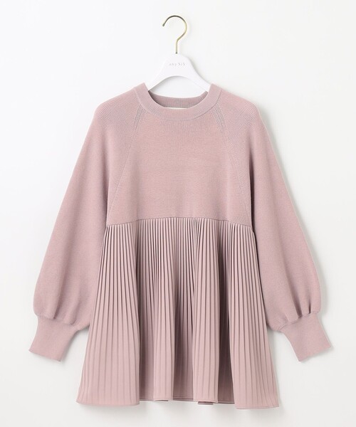 ANY SIS(エニィスィス)の「【洗える】プリーツコンビ ニット(ニット/セーター・レディース・アイボリー系/ライトグリーン系/ピンク系・2)」の9枚目の写真