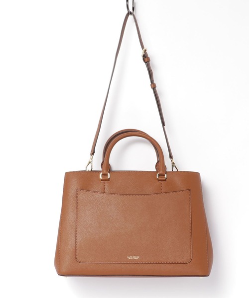 クロスハッチ レザー ラージ ハンナ サッチェル（ハンドバッグ