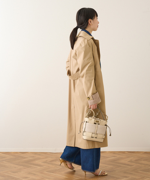 HARRIS WHARF LONDON(ハリスワーフロンドン)の「【HARRIS WHARF LONDON】Women dropped shoulder mac:トレンチコート(トレンチコート・レディース・キャメル・40)」の3枚目の写真