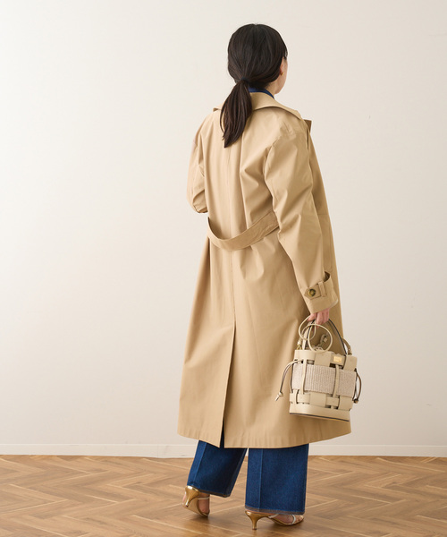 HARRIS WHARF LONDON(ハリスワーフロンドン)の「【HARRIS WHARF LONDON】Women dropped shoulder mac:トレンチコート(トレンチコート・レディース・キャメル・40)」の4枚目の写真