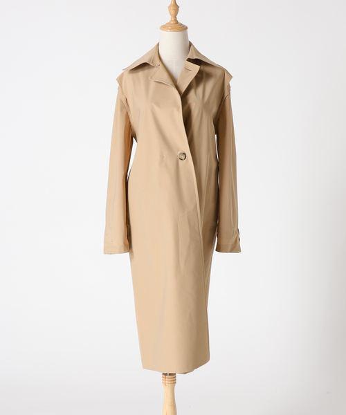 HARRIS WHARF LONDON(ハリスワーフロンドン)の「【HARRIS WHARF LONDON】Women dropped shoulder mac:トレンチコート(トレンチコート・レディース・キャメル・40)」の17枚目の写真