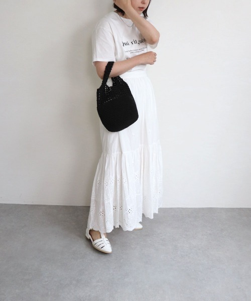 T・S・L（ティーエスエル）の「かぎ編みミニトートバッグ（トートバッグ・レディース・ベージュ/オレンジ/グリーン/ブラック・FREE）」の6枚目の写真