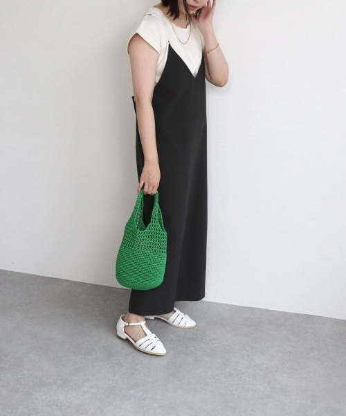 T・S・L（ティーエスエル）の「かぎ編みミニトートバッグ（トートバッグ・レディース・ベージュ/オレンジ/グリーン/ブラック・FREE）」の9枚目の写真