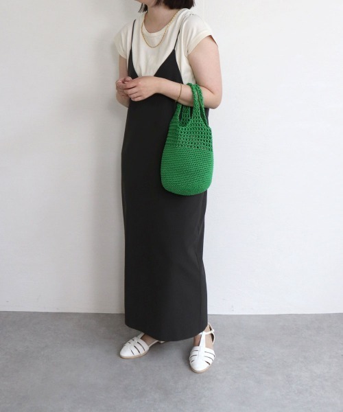T・S・L（ティーエスエル）の「かぎ編みミニトートバッグ（トートバッグ・レディース・ベージュ/オレンジ/グリーン/ブラック・FREE）」の10枚目の写真