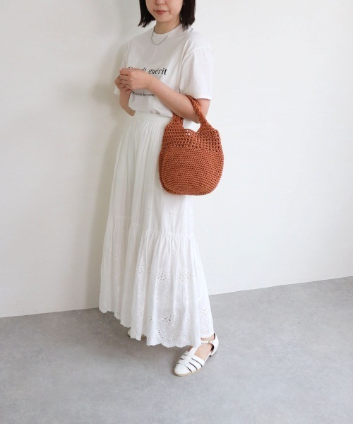 T・S・L（ティーエスエル）の「かぎ編みミニトートバッグ（トートバッグ・レディース・ベージュ/オレンジ/グリーン/ブラック・FREE）」の11枚目の写真