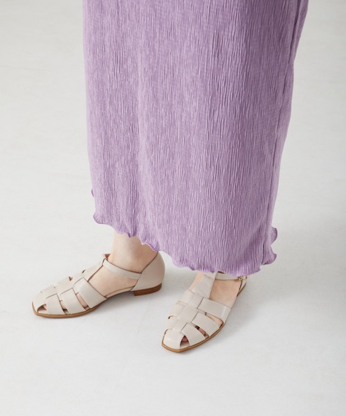 NICAL（ニカル）の「【本革】【NICAL】スクエアトゥグルカサンダル/34114（サンダル・レディース・ベージュ/グリーン/ブラウン・34/35/36/37/38/39/40/41）」の3枚目の写真