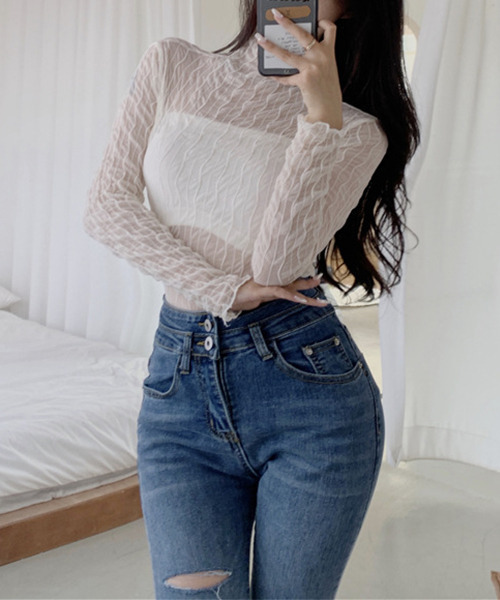 39 トップス❤️ セール】【接触冷感】フロントバーネックギャザートップス（T