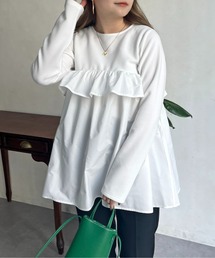 prose verse | フリルギャザーペプラムトップス(Tシャツ/カットソー)