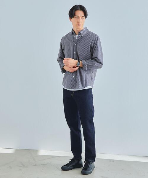 green label relaxing(グリーンレーベルリラクシング)の「ドビーチェック ボタンダウン シャツ(シャツ/ブラウス・メンズ・ネイビー/ホワイト・L/XL/M/S)」の6枚目の写真