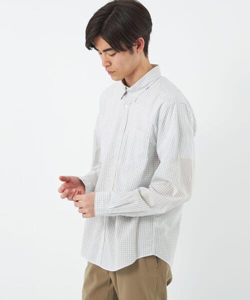 green label relaxing(グリーンレーベルリラクシング)の「ドビーチェック ボタンダウン シャツ(シャツ/ブラウス・メンズ・ネイビー/ホワイト・L/XL/M/S)」の12枚目の写真