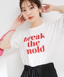 VIS | 【洗える】アソートロゴクルーネックTシャツ(Tシャツ/カットソー)