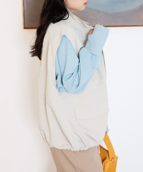 GeeRA（ジーラ）の「ミリタリーデザインベスト（ベスト・レディース・カーキ/ブラック/アイボリー・LARGE/MEDIUM）」の18枚目の写真