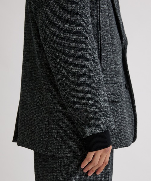 UNITED TOKYO（ユナイテッドトウキョウ）の「ツイードオープンスリーブJK（テーラードジャケット・メンズ・グレー/グリーン・1/2）」の6枚目の写真