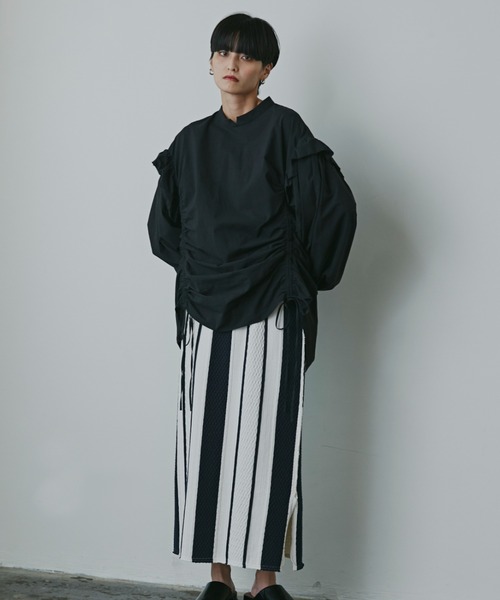 mici(ミチ)の「(mici)ドローストリングブラウス(シャツ/ブラウス・レディース・ブラック/ピンク/ホワイト系その他・ONE SIZE)」の8枚目の写真