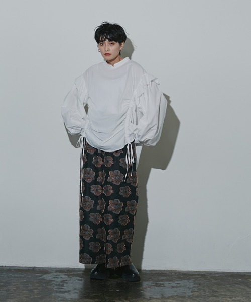 mici(ミチ)の「(mici)ドローストリングブラウス(シャツ/ブラウス・レディース・ブラック/ピンク/ホワイト系その他・ONE SIZE)」の11枚目の写真