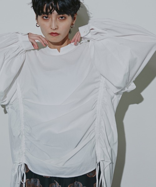 mici(ミチ)の「(mici)ドローストリングブラウス(シャツ/ブラウス・レディース・ブラック/ピンク/ホワイト系その他・ONE SIZE)」の16枚目の写真