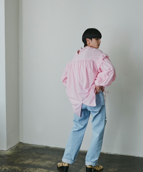 mici(ミチ)の「(mici)ドローストリングブラウス(シャツ/ブラウス・レディース・ブラック/ピンク/ホワイト系その他・ONE SIZE)」の19枚目の写真