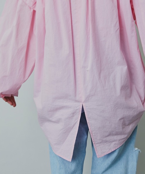 mici(ミチ)の「(mici)ドローストリングブラウス(シャツ/ブラウス・レディース・ブラック/ピンク/ホワイト系その他・ONE SIZE)」の7枚目の写真