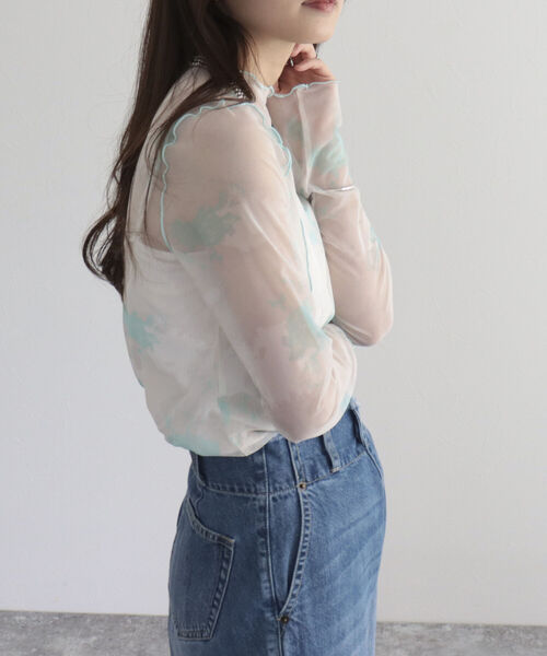 fredy emue（フレディエミュ）の「マーブルシアープルオーバー（Tシャツ/カットソー・レディース・アイボリー/ミント/オフホワイト・38）」の16枚目の写真