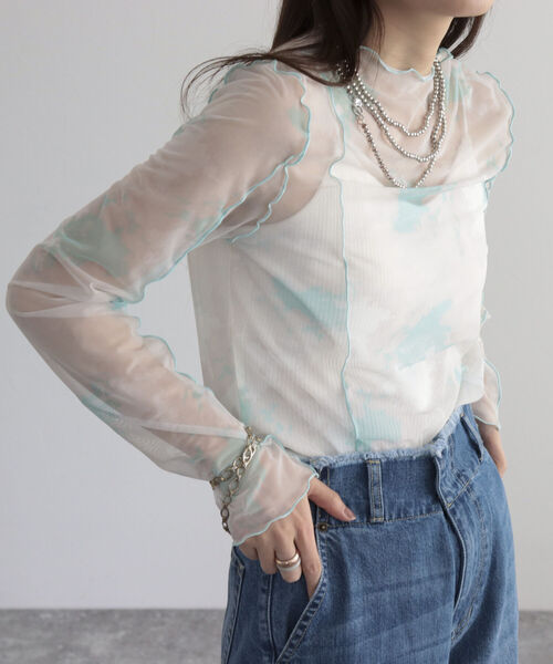 fredy emue（フレディエミュ）の「マーブルシアープルオーバー（Tシャツ/カットソー・レディース・アイボリー/ミント/オフホワイト・38）」の17枚目の写真