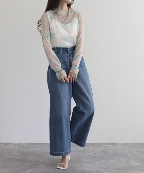 fredy emue（フレディエミュ）の「マーブルシアープルオーバー（Tシャツ/カットソー・レディース・アイボリー/ミント/オフホワイト・38）」の18枚目の写真