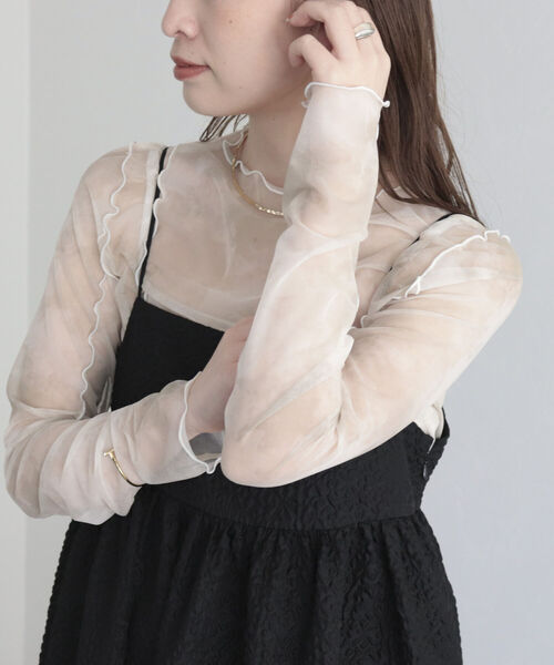 fredy emue（フレディエミュ）の「マーブルシアープルオーバー（Tシャツ/カットソー・レディース・アイボリー/ミント/オフホワイト・38）」の22枚目の写真