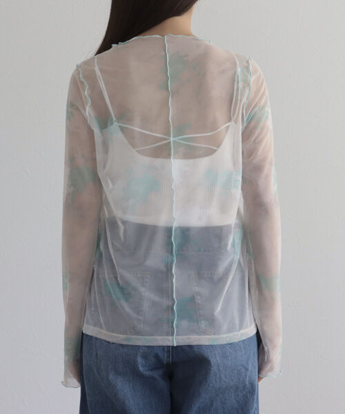 fredy emue（フレディエミュ）の「マーブルシアープルオーバー（Tシャツ/カットソー・レディース・アイボリー/ミント/オフホワイト・38）」の5枚目の写真