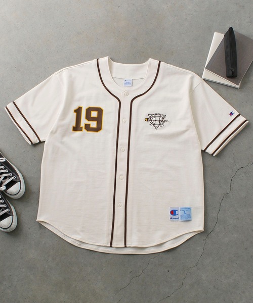 Champion(チャンピオン)の「champion C3-X319 BASEBALL SHIRT(シャツ/ブラウス・メンズ・グレー/ブラック/アイボリー・M/L/XL)」の8枚目の写真