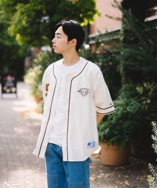 Champion(チャンピオン)の「champion C3-X319 BASEBALL SHIRT(シャツ/ブラウス・メンズ・グレー/ブラック/アイボリー・M/L/XL)」の6枚目の写真