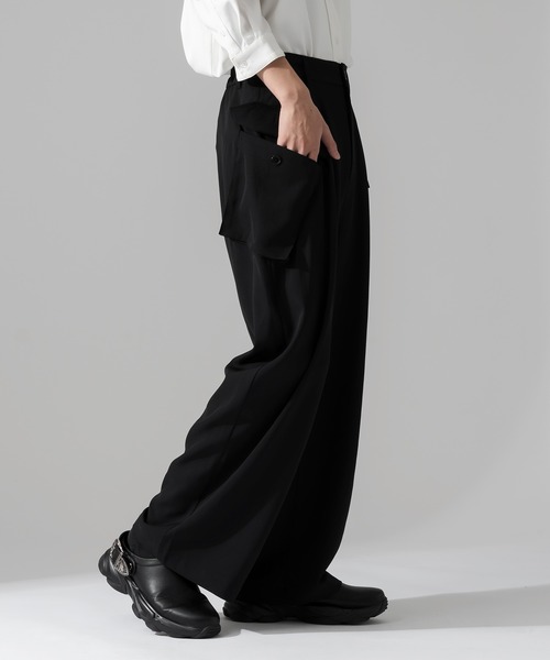 Adoon plain（アドーンプレーン）の「【Adoon plain】ビッグポケットカーゴパンツ（カーゴパンツ・メンズ・ブラック/グレー・MEDIUM/LARGE）」の22枚目の写真