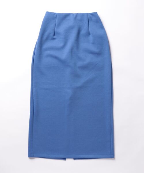 Q（キュー）の「ダンボールタイトスカート（スカート・レディース・ブルー/ブラック/グレイッシュベージュ・MEDIUM）」の6枚目の写真