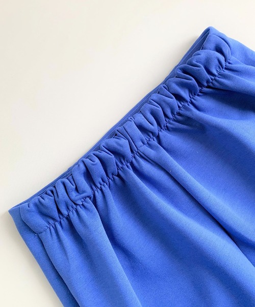 Q（キュー）の「ダンボールタイトスカート（スカート・レディース・ブルー/ブラック/グレイッシュベージュ・MEDIUM）」の10枚目の写真