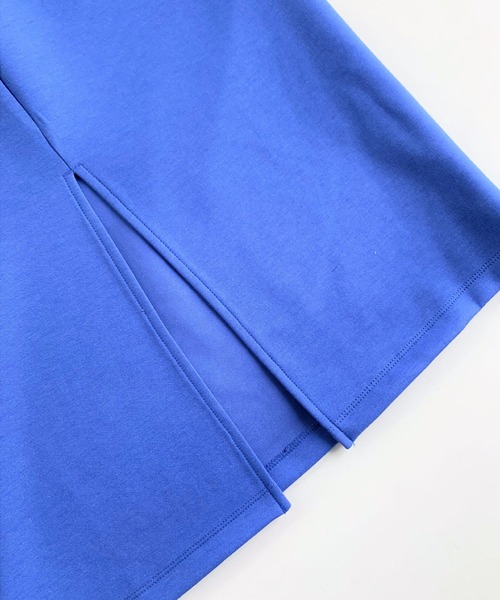 Q（キュー）の「ダンボールタイトスカート（スカート・レディース・ブルー/ブラック/グレイッシュベージュ・MEDIUM）」の11枚目の写真