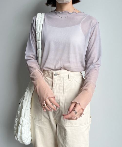 CPCM（シーピーシーエム）の「パワーネットグラデーションインナー（Tシャツ/カットソー・レディース・ベージュ/ブルー・FREE）」の10枚目の写真