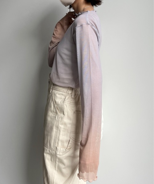 CPCM（シーピーシーエム）の「パワーネットグラデーションインナー（Tシャツ/カットソー・レディース・ベージュ/ブルー・FREE）」の12枚目の写真