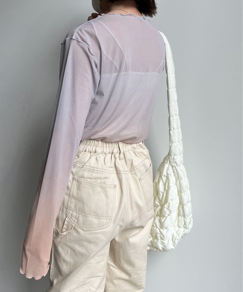 CPCM（シーピーシーエム）の「パワーネットグラデーションインナー（Tシャツ/カットソー・レディース・ベージュ/ブルー・FREE）」の13枚目の写真