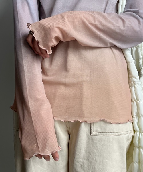 CPCM（シーピーシーエム）の「パワーネットグラデーションインナー（Tシャツ/カットソー・レディース・ベージュ/ブルー・FREE）」の15枚目の写真