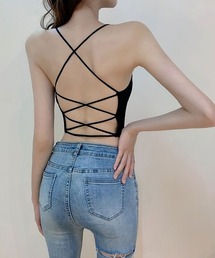 クロスバックカップ付きキャミソール