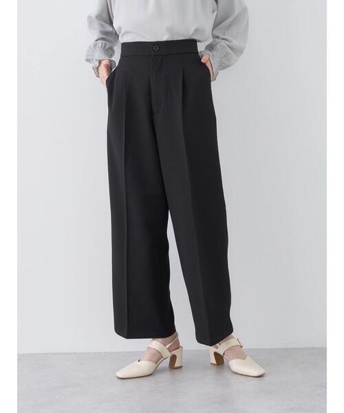 earth music&ecology（アースミュージックアンドエコロジー）の「タックワイドパンツ（その他パンツ・レディース・サックスブルー/ベージュ/ブラック・L/M/S）」の21枚目の写真