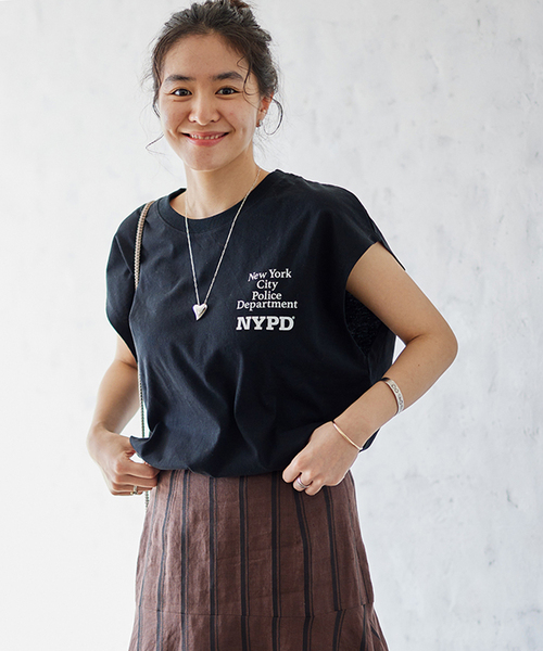 JOURNAL STANDARD（ジャーナルスタンダード）の「NYCノースリーブ（Tシャツ/カットソー・レディース・ホワイト/ブラック・FREE）」の13枚目の写真