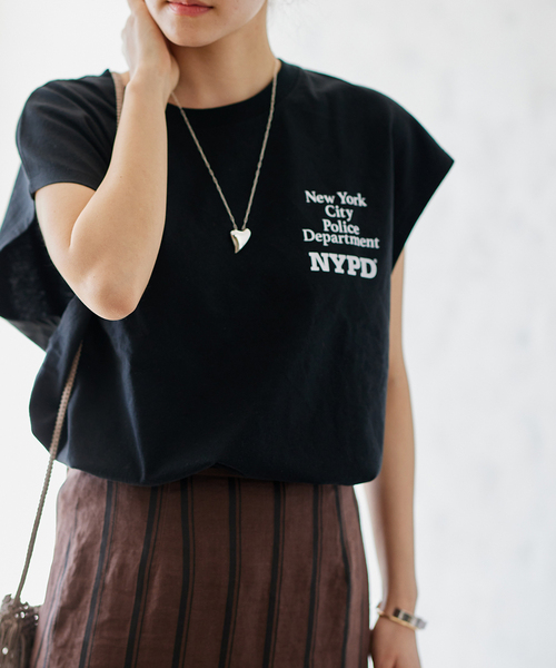 JOURNAL STANDARD（ジャーナルスタンダード）の「NYCノースリーブ（Tシャツ/カットソー・レディース・ホワイト/ブラック・FREE）」の14枚目の写真