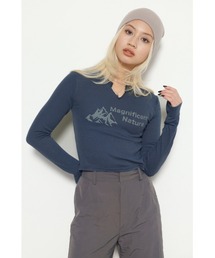 GRAZING TOUCH PRINT トップス