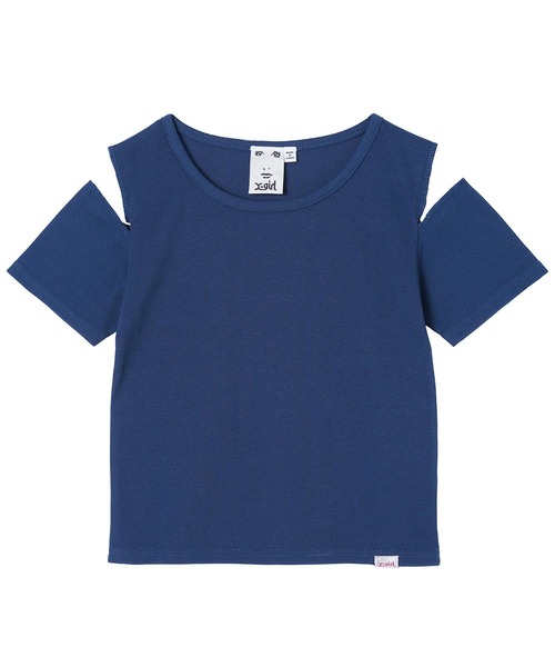 X-girl(エックスガール)の「CUT OUT SHOULDER S/S TOP(Tシャツ/カットソー・レディース・ホワイト/ブラック/ネイビー・M/S)」の20枚目の写真
