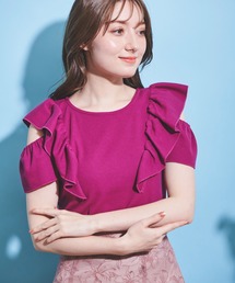 オープンショルダーカットソー