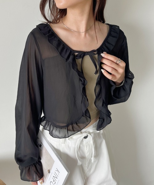 【BBB】Maison Margiela 超ショート丈シアーボレロ シアーショートボレロ / Sheer Short Bolero（カーディガン