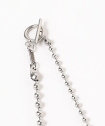 ユーカリプトlParts LONG NECKLACE ボールチェーン ユーカリプトMetalParts LONG NECKLACE ボールチェーン
